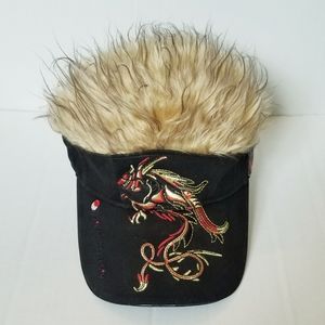 Guy Fieri Baseball Sports Flame Cap with fake hair